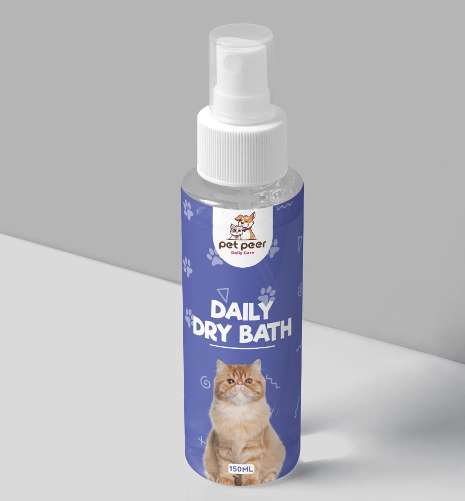 Pet Peer Daily Dry Bath Spray for Dogs & Cats 